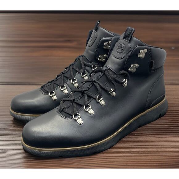 Cole Haan Grand Explore Black Leather All Terrain Chukka Boots Mens 12 Fast Ship